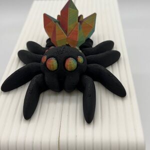 3D printed Articulated multicolor Crystal Spider 4” Fidget Toy Fun Collectibl…